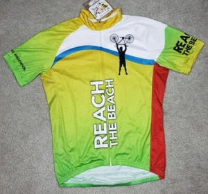 Men’s Cycling Jersey Size Small "Reach The Beach" Portland OR. NWT - Picture 1 of 4