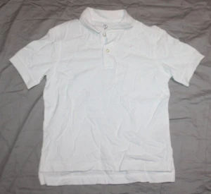 Lands End Boys shirt polo cotton large size L 14-16 white - Picture 1 of 1