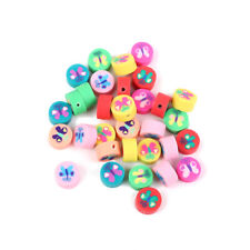 100pcs Tiktok Polymer Clay Beads Round Loose Spacer Clay Beads