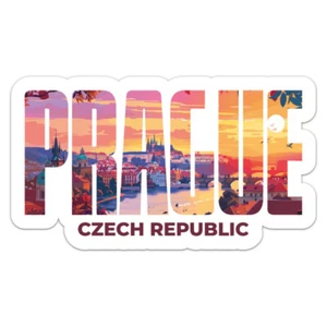 Czech Republic Prague City Sticker Car Bumper Weatherproof Vinyl Decal - Picture 1 of 6