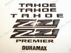 7PCS Chevrolet Gloss Black Door Rear Tahoe Premier Duramax Fender Z71 Emblem