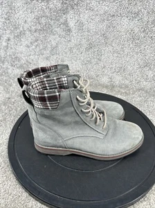 L.L. Bean Boots Womens Size 7 M Soft Toe Snow Gray Suede Ankle Lace Up - Picture 1 of 8