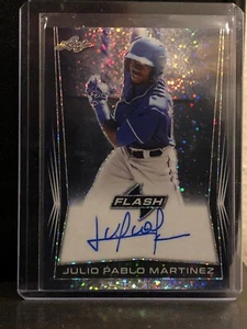 2018 Leaf Flash Julio Pablo Martinez Blue /50 Auto - Picture 1 of 1