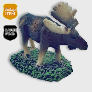 Estatuilla diorama vintage RARA miniatura de resina alce Bull Buck con astas ¡LEER! - Imagen 1 de 8