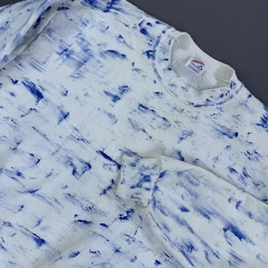 Vintage Jerzees Sweatshirt Herren Medium Rundhalsausschnitt blau Pinselstrich 50/50 hergestellt in den USA 90er - Bild 1 von 9