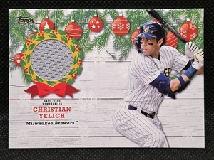 Christian Yelich 2022 Topps Holiday Edition Relic Milwaukee Brewers #WRC-CY - Picture 1 of 2