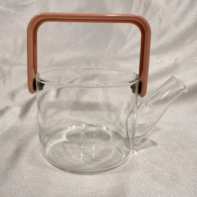Vintage Bodum 3-Cup Glass Coffee Tea Pot Replacement Glass Pink Handle-Denmark - Image 1 of 4
