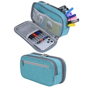 Big Capacity Pencil Case Large Pencil Bag Pouch 3 Comparments Pen Pencil Mark... - Picture 1 of 7