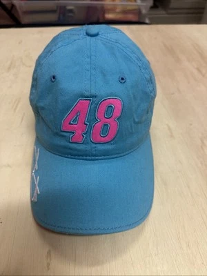 Jimmy Johnson Light Bright Blue & Pink Hendrick Racing #48 Hat Foto 1 de 4