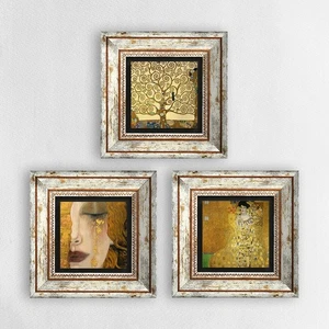 Gustav Klimt Masterpiece Vintage Set of 3 Framed Wall Decor Gift Framed Decor - Picture 1 of 6
