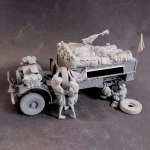1/35 3pcs Resin Model Kit Desert British Soldiers WW2 Unpainted - Picture 1 of 2