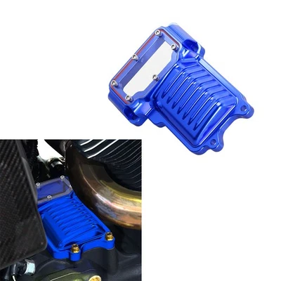 Cubiertas superiores de motor de transmisión azules para Harley 08-17 Dyna Softail Breakout FXDB Foto 1 de 4