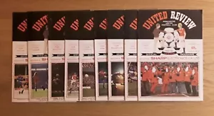 Manchester United 1985/86 temporada seleccionada del menú de programas de la liga local A-L - Imagen 1 de 11