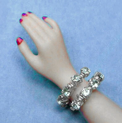BARBIE DREAMZ Dreamz SILVER RHINESTONE Snake Wrap BRACELET made for 11.5" Doll Jewelry