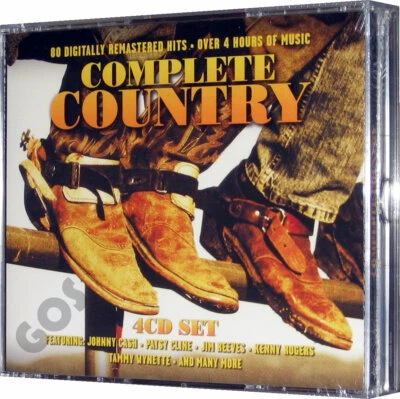 Complete Country Music Collection 4 CD Jewel Case Box Set 80 Songs New - Image 1 of 2