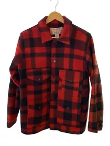 Filson Mackinaw Cruiser Wool Jacket Coat Red Size 38 Vintage Made in USA - Picture 1 of 5