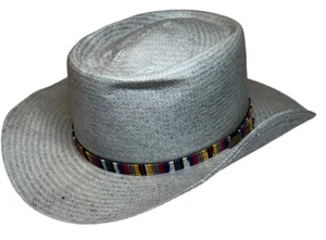 Vintage NOS KANGOL Design Straw Hat Distressed Blue ONE SIZE - Picture 1 of 10