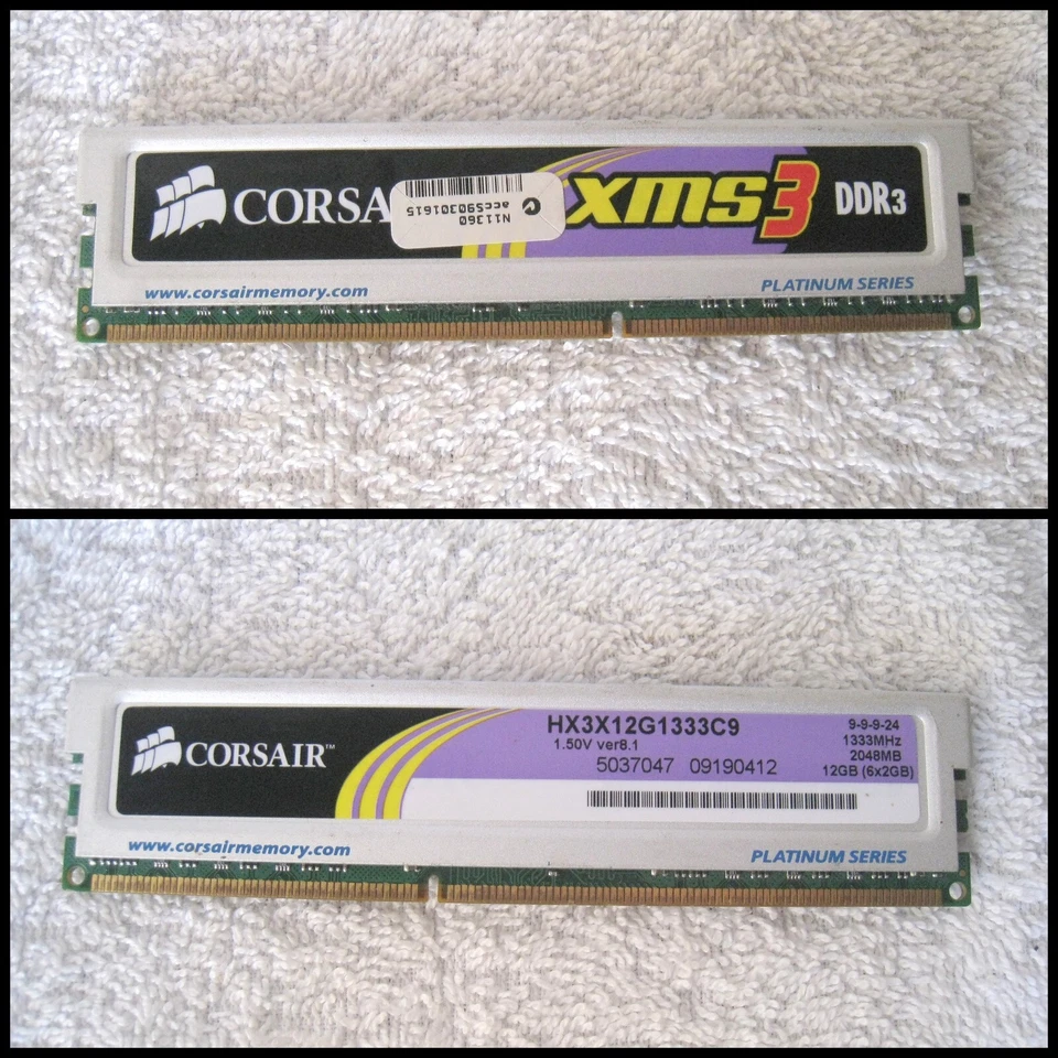 CORSAIR HX3X12G1333C9 1333MHz XMS3 2GB DDR3 RAM - Image 1 of 1