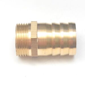 Straight Barb 32 mm ID x 1" BSPT Male Brass Fitting Water Oil Gas Air Mini