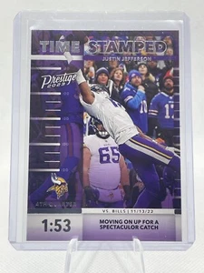 2023 Prestige Football Justin Jefferson Time Stamped No. TS-6 Vikings - Picture 1 of 2