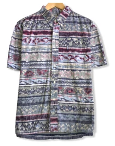 Kahala Men's Multicolor Hawaiian Palm Tree Sail Boat Button Down Shirt Sz Large - Picture 1 of 5
