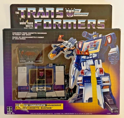 2019 Transformers Decepticon Communicator Soundwave & Cassette Buzzsaw Figures - Image 1 of 4