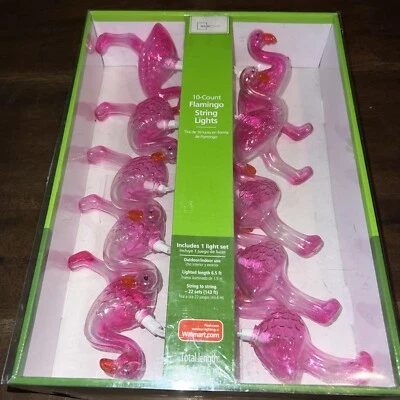 Molde soplado flamenco rosa luces fiesta interior exterior cadena de 10 nuevo por Mainstay Foto 1 de 4