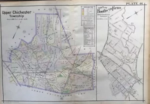1913 DELAWARE COUNTY UPPER CHICHESTER BOOTHWYN FARMS PENNSYLVANIA COPY ATLAS MAP - Picture 1 of 3