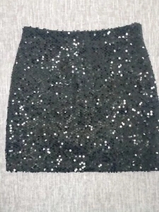 Kenar Sequin Black Skirt Women's Size 4 High-waisted Black Skirt. Item #20 - Picture 1 of 15