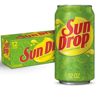Sun Drop Citrus Soda Pop, 12 fl oz, 12 Pack Cans SAMEDAY SHIPP!!! - Image 1 of 4