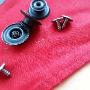 2 pezzi bottoni brevettati pantaloni in metallo bottoni giacca 15 mm colore grezzo rame nero - Foto 1 di 2