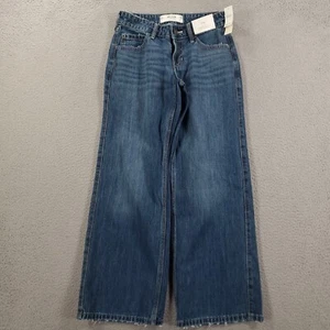 New Hollister Baggy Jeans Womens 24 Short Low Rise Baggy Loose Y2K NWT 28x29 - Picture 1 of 10
