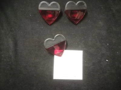 Memoclip mit Magnet 3er Set Notizhalter Kartenhalter Klammer Deko Clip Herz NEU - Bild 1 von 4