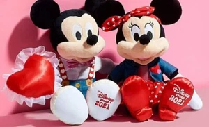 Disney Mickey Mouse & Minnie Mouse Plush Set – 2021 Valentine's Day 16" NWT - Picture 1 of 2