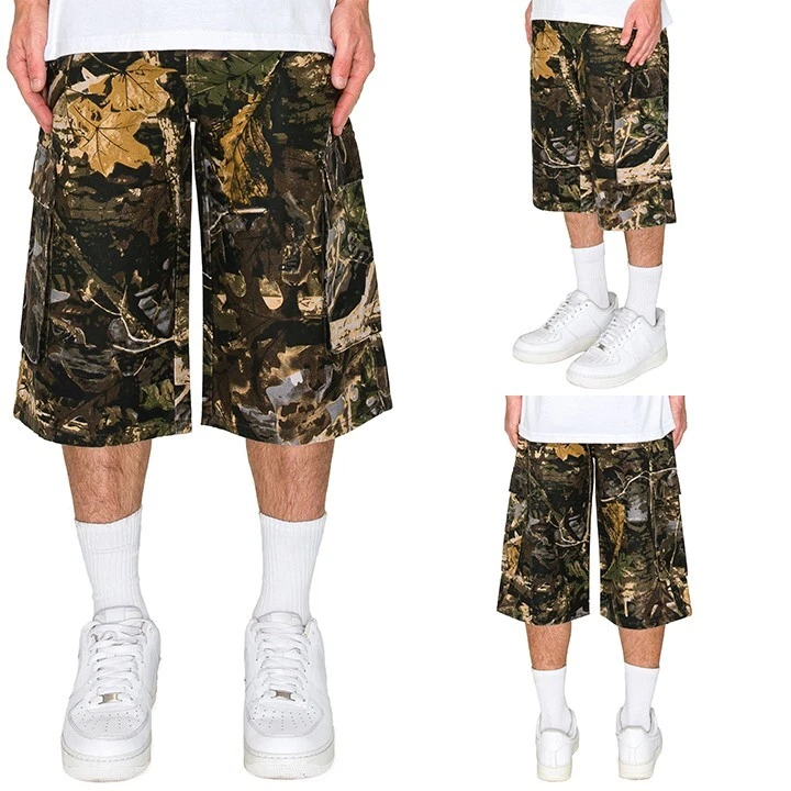 Victorious Men's Casual Baggy Fit Hunter Camo Cargo Pockets Cotton Jorts DS2104 - Image 1 of 1