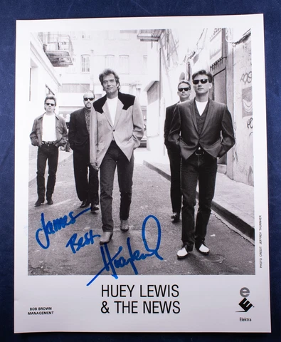 Huey Lewis & The News 8x10 Autographed Photo American Musician Cover