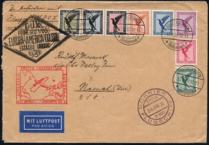 Dt. Reich 1931 DO-X Überseeflug Satzfrankatur Adler Neenah USA 7 d DOX / 1023 - Bild 1 von 2