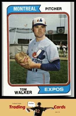 1974 Topps #193 Tom Walker Montreal Expos Baseball Card EX - Image 1 of 2