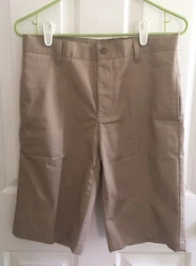 LANDS END Boys NWT Magnet Adaptive Special Needs Shorts 16 Flat Front Hook Loop - Picture 1 of 6