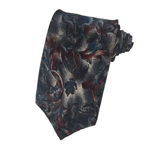 Karl Lagerfeld Paisley Vintage 70s Neck Tie Blue 100% Silk USA Made 3.75 X 58 - Picture 1 of 9