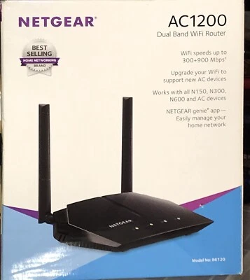 NETGEAR AC1200 Dual Band WiFi Router (R6120) In Box - Image 1 of 4
