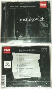 RATTLE cond SHOSTAKOVICH: Symphonies #1 & 14 - 2 CDs Berlin Philharmonic SEALED - Imagen 1 de 1
