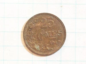 COIN LUXEMBOURG 1947 25 CENTIMES 25 C MES LETZEBURG BRONZE - Bild 1 von 6