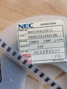 NRC106K10R12 CUSTODIA 10uF 25V C 10% realizzata da NEC 10pcs £2,00 H451 - Foto 1 di 1
