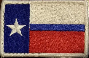 Texas dünne blaue Linie Flagge Bügelbild Patch Moral taktisches Emblem weißer Rand #2 - Bild 1 von 1