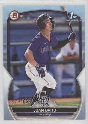 2023 Bowman Prospects Sky Blue 379/499 Juan Brito #BP-77 - Image 1 of 3