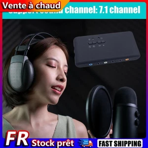Carte son 7.1, sortie DAC 8 canaux, carte son Usb 2.0 pour haut-parleurs de bure - Photo 1/11