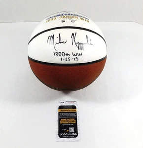 Mike Krzyzewski Coach K Signed 1000th Win Full Size Basketball Duke JSA Auto - Picture 1 of 5