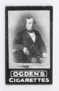 1901 Ogdens General Interest Earl of Beaconsfield #52 Tobacco Vintage Card - Picture 1 of 2