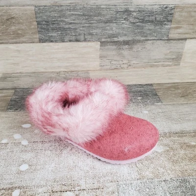 Birkenstock Kaprun Braid Kids Slipper Sz 12 Narrow Inuit Pink Wool Felt Slip On - Image 1 of 4